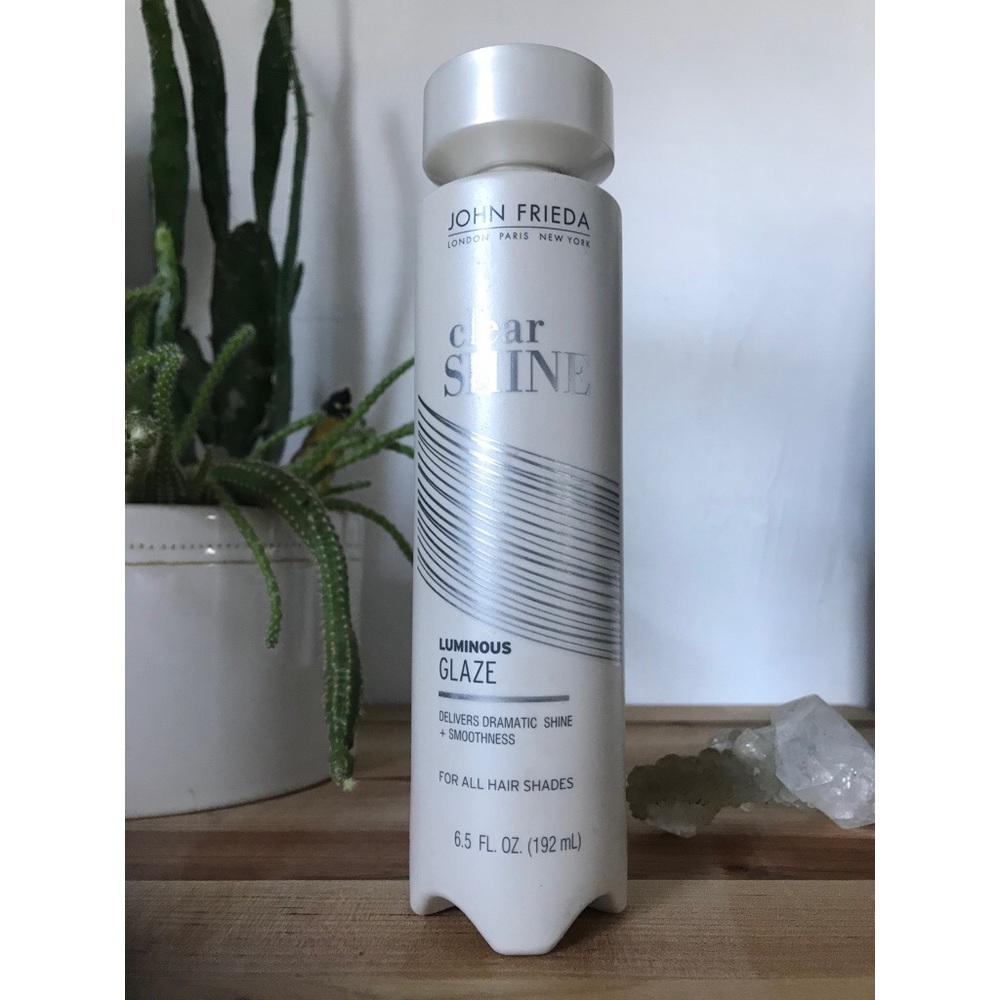 JOHN FRIEDA Clear Shine LUMINOUS GLAZE Shine & Smoothness FOR ALL HAIR TYPES 6.5